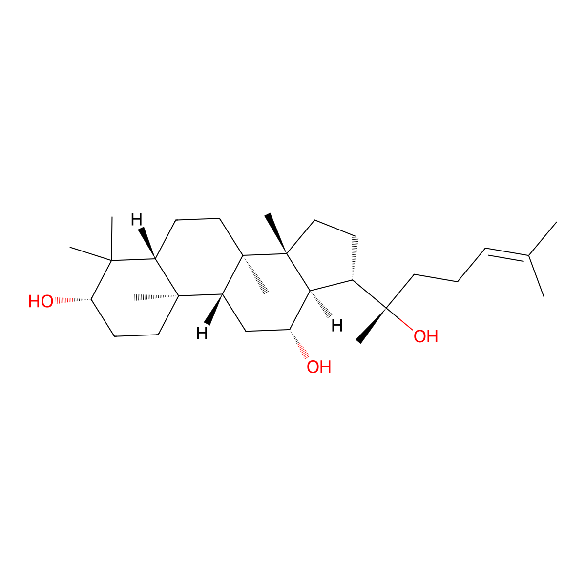 (20S)-Protopanaxadiol molecular structure, CAS 30636-90-9