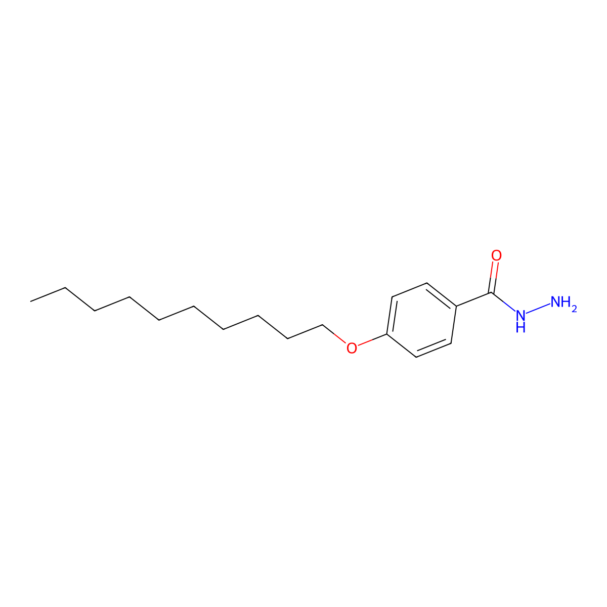 4-(Decyloxy)benzohydrazide molecular structure, CAS 3064-33-3