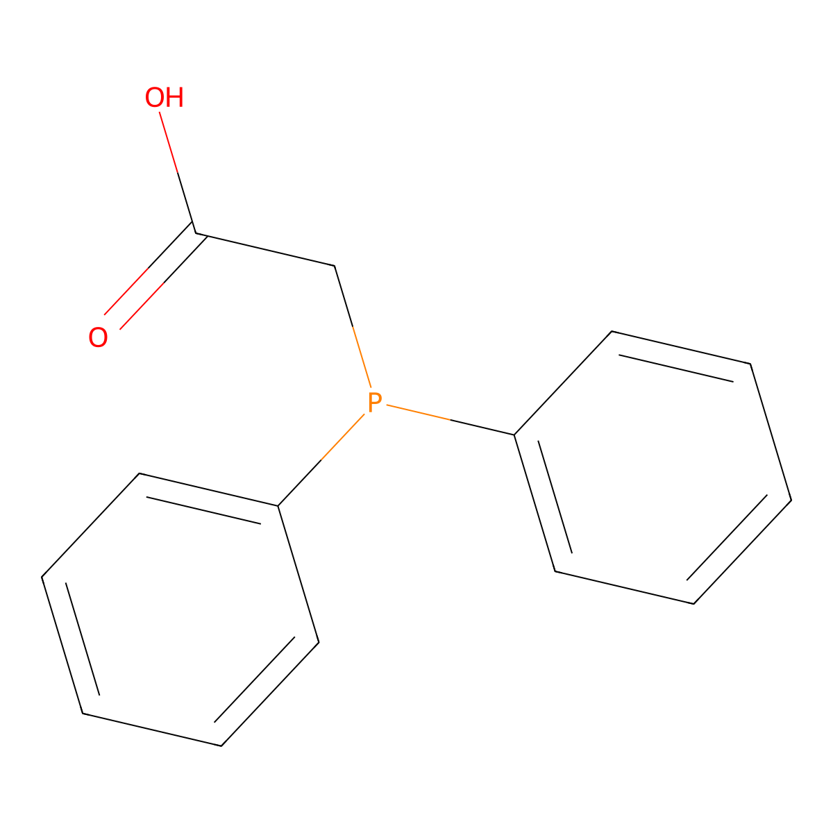 2-(Diphenylphosphino)acetic acid molecular structure, CAS 3064-56-0