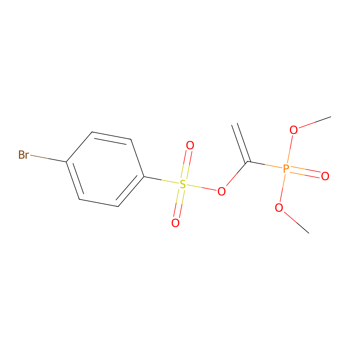 1-(Dimethoxyphosphoryl)vinyl 4-bromobenzenesulfonate molecular structure, CAS 3064173-23-2