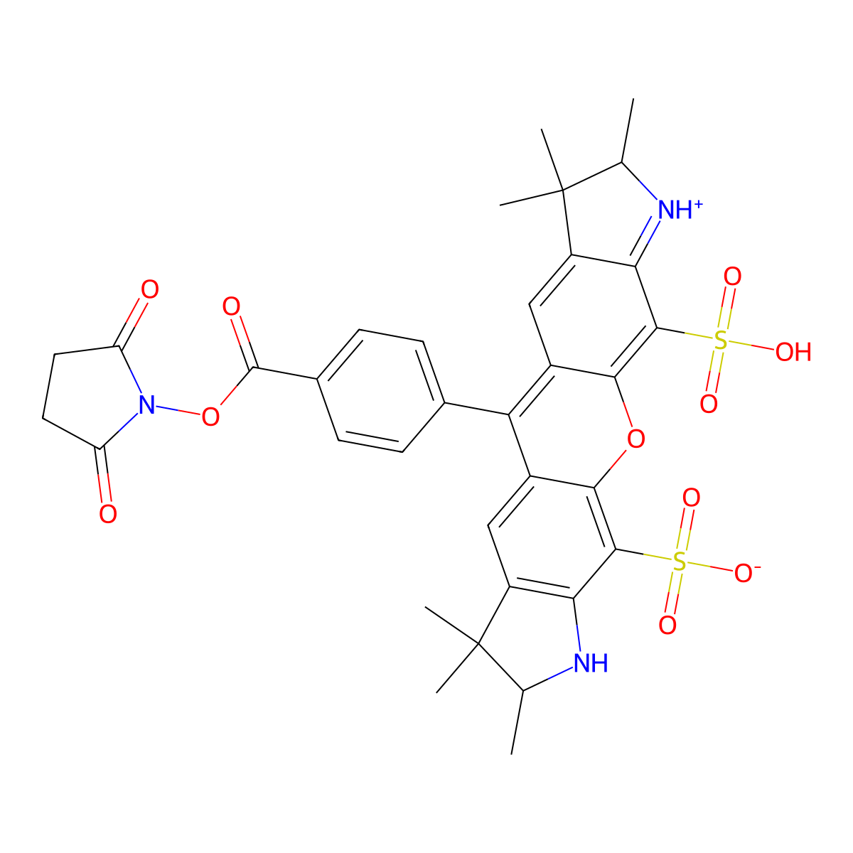 Alexa532-NHS molecular structure, CAS 3064580-69-1