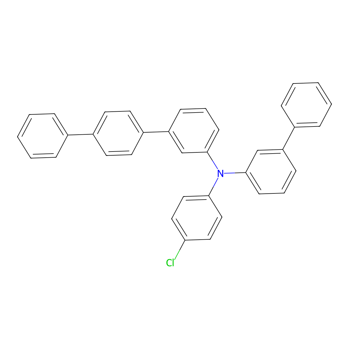 N-([1,1'-Biphenyl]-3-YL)-N-(4-chlorophenyl)-[1,1':4',1''-terphenyl]-3-amine molecular structure, CAS 3064705-34-3