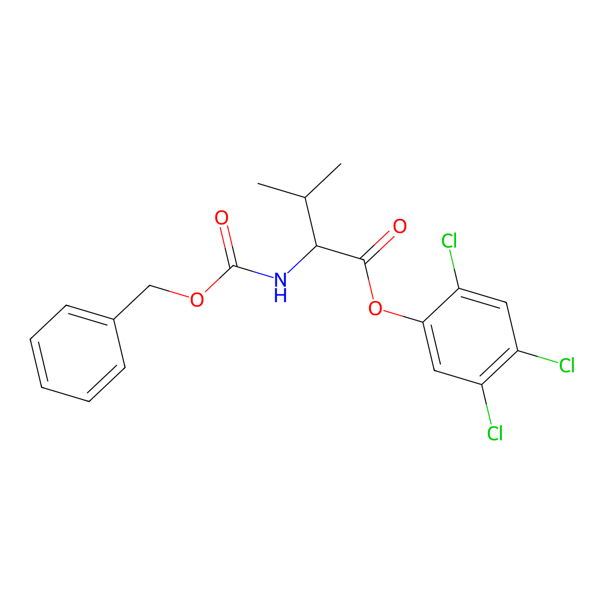 2,4,5-Trichlorophenyl N-((benzyloxy)carbonyl)-L-valinate molecular structure, CAS 3065-23-4