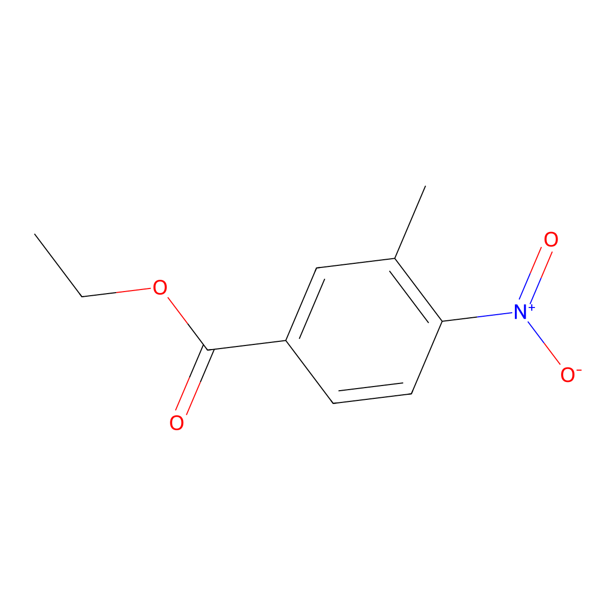 Ethyl 3-methyl-4-nitrobenzoate molecular structure, CAS 30650-90-9