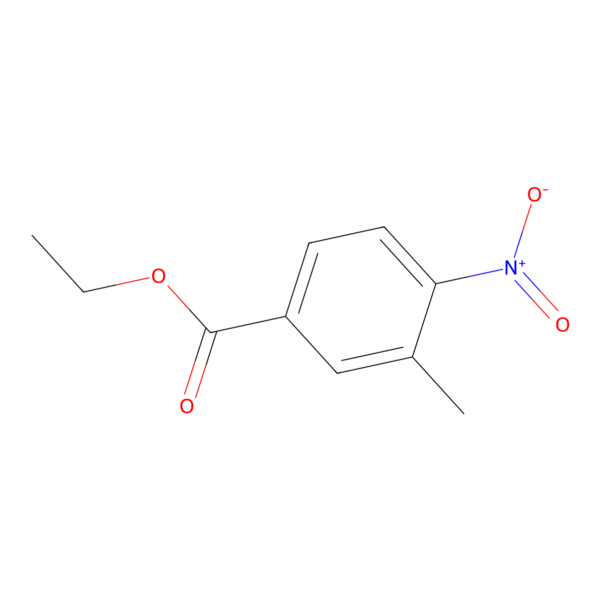 Ethyl 3-methyl-4-nitrobenzoate molecular structure, CAS 30650-90-9