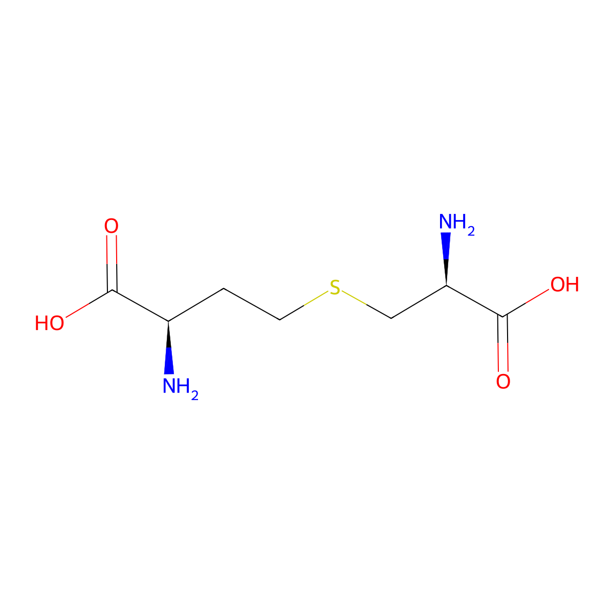 (S)-S-(2-Amino-2-carboxyethyl)-D-homocysteine molecular structure, CAS 30651-43-5