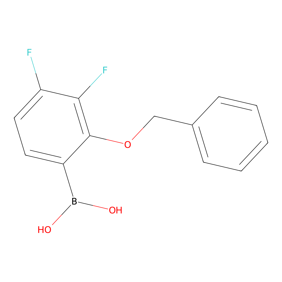 2-Benzyloxy-3,4-difluorophenylboronic acid molecular structure, CAS 3065169-90-3