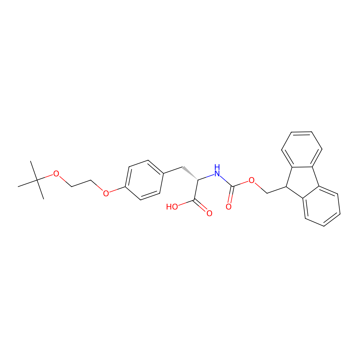 Fmoc-4-(2-(tertbutoxy)ethoxy)-L-phenylalanine molecular structure, CAS 3065649-48-8