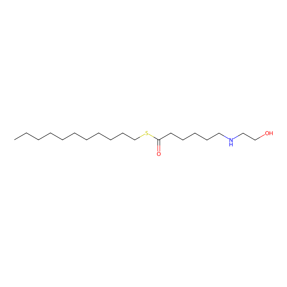 S-undecyl 6-(2-hydroxyethylamino)hexanethioate molecular structure, CAS 3065970-73-9