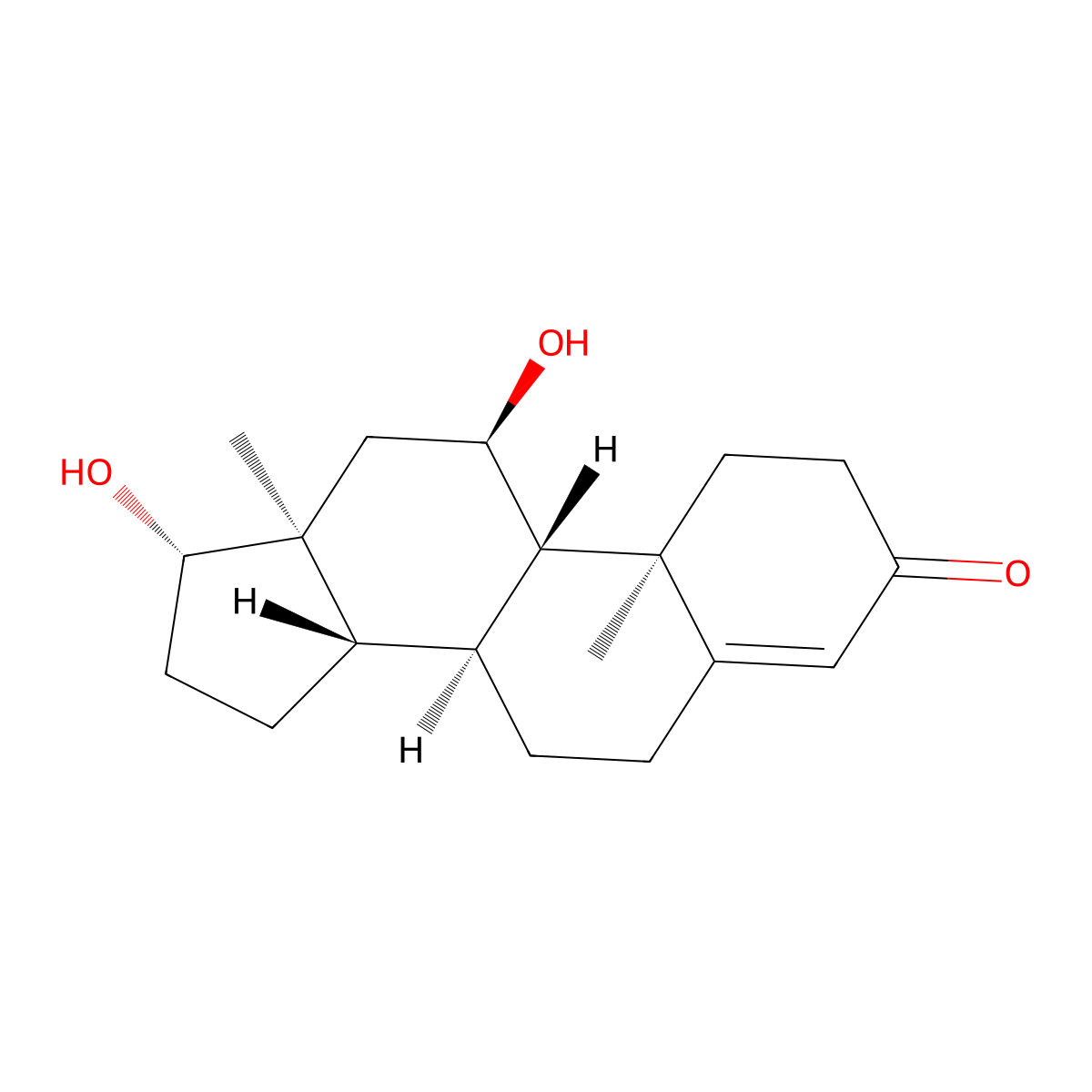 11alpha-Hydroxytestosterone molecular structure, CAS 3066-12-4
