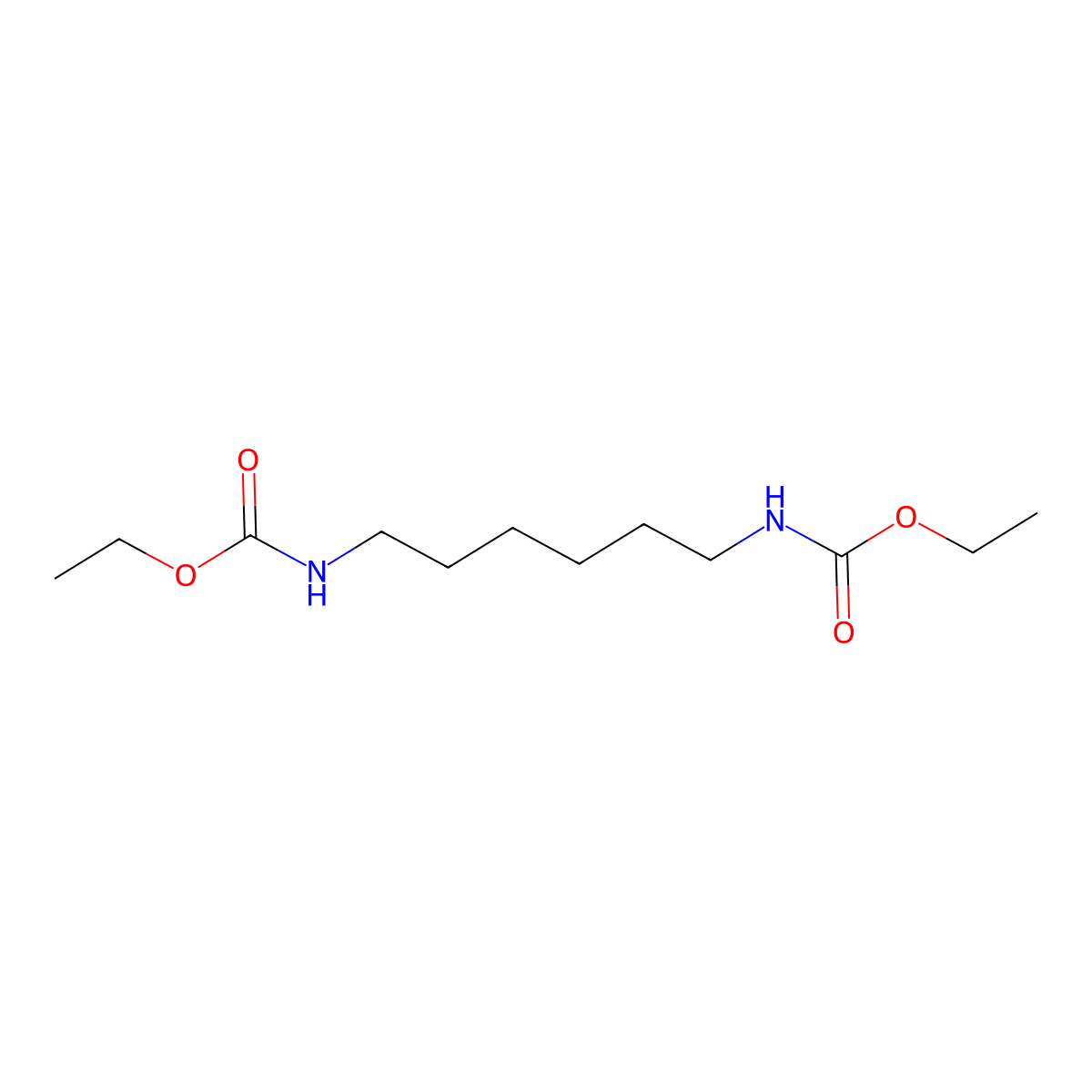 Carbamic acid, N,N'-1,6-hexanediylbis-, C,C'-diethyl ester molecular structure, CAS 3066-65-7