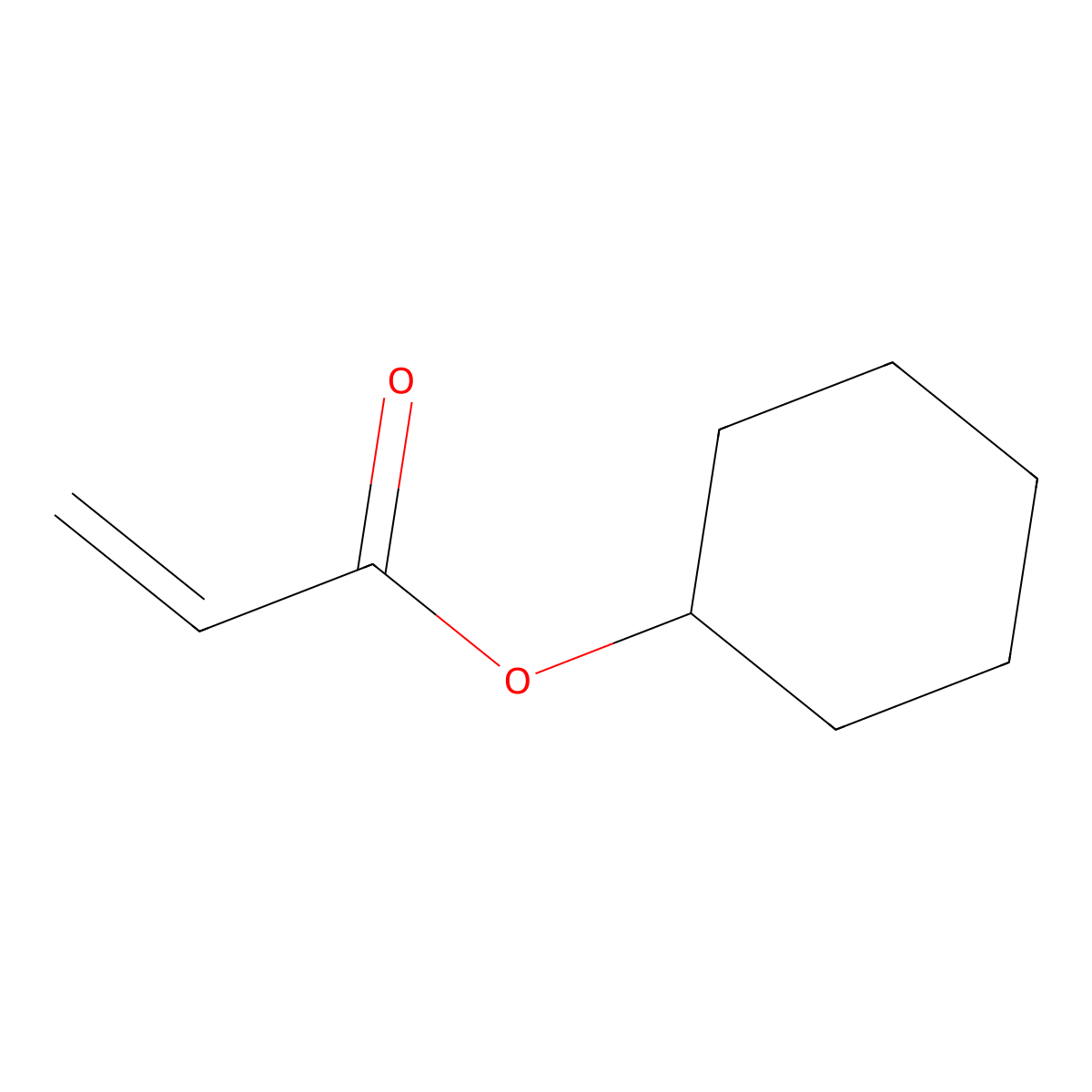 Cyclohexyl acrylate molecular structure, CAS 3066-71-5