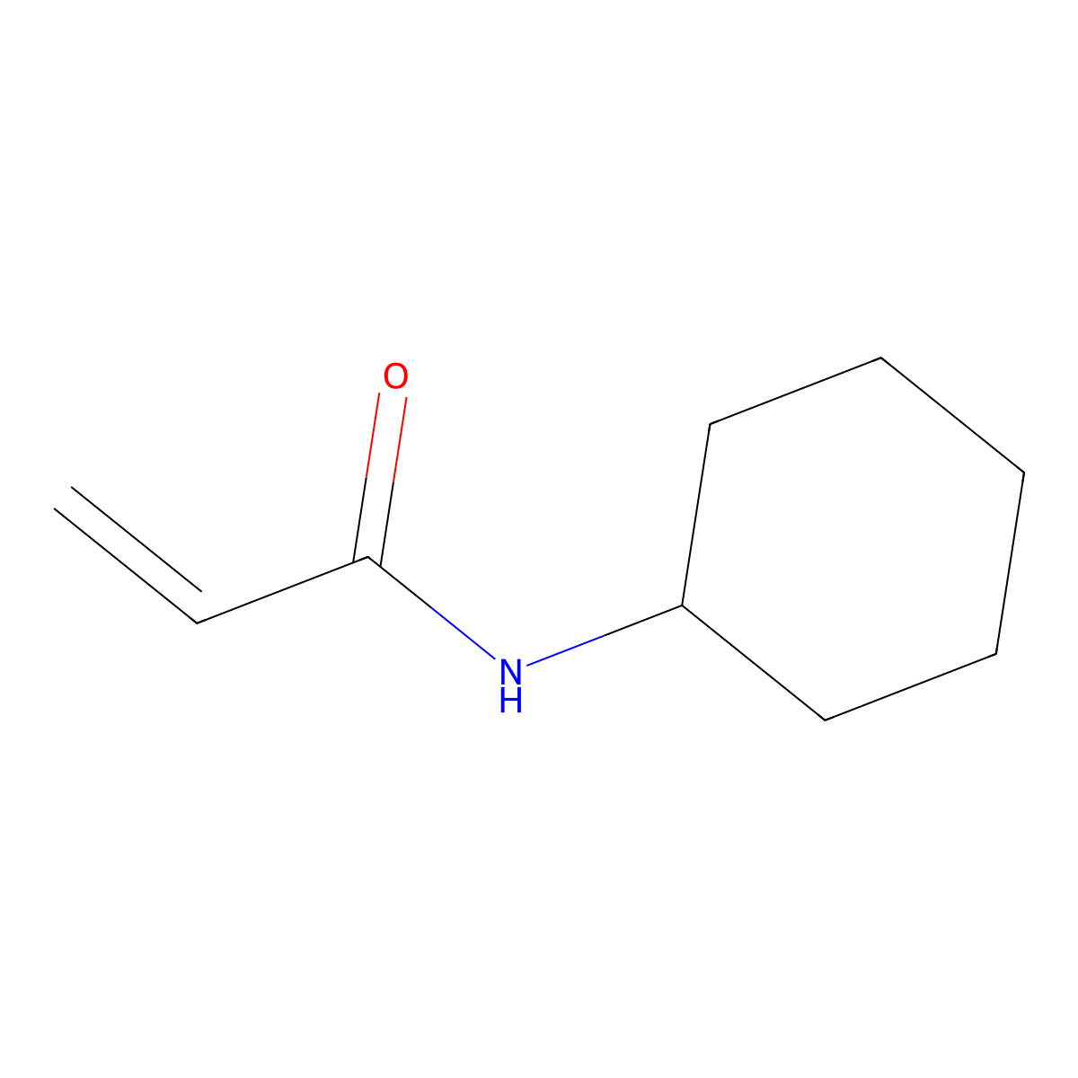Acrylamide, N-cyclohexyl- molecular structure, CAS 3066-72-6