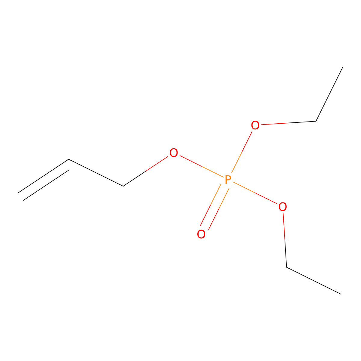 Diethyl 2-propen-1-yl phosphate molecular structure, CAS 3066-75-9