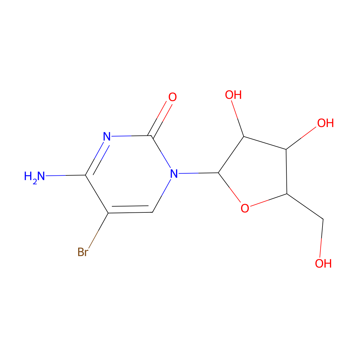 5-Bromocytidine molecular structure, CAS 3066-86-2