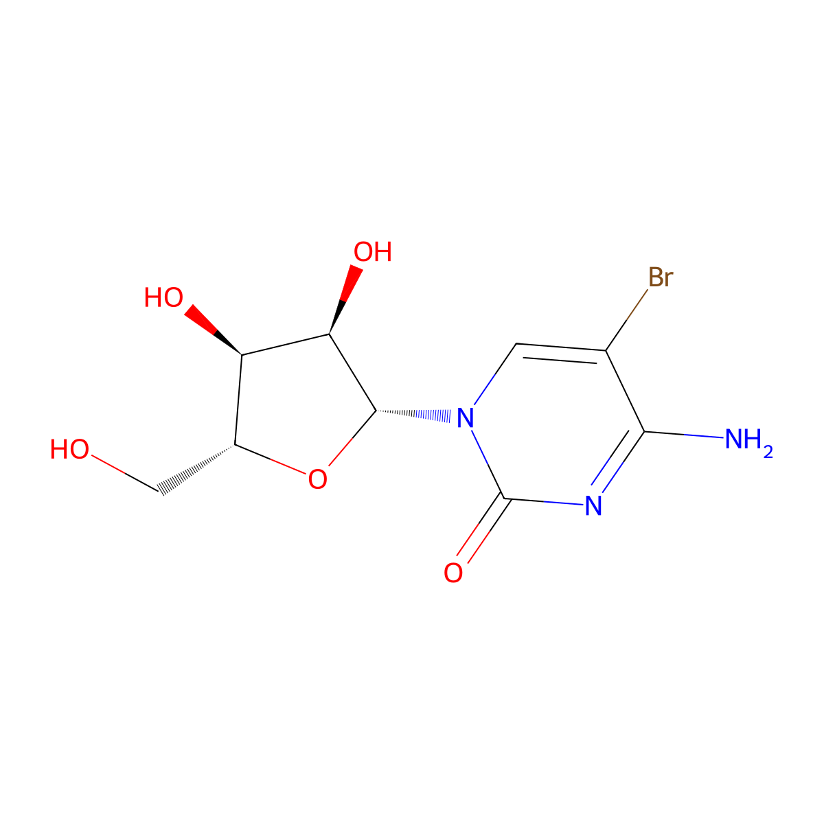 5-Bromocytidine molecular structure, CAS 3066-86-2