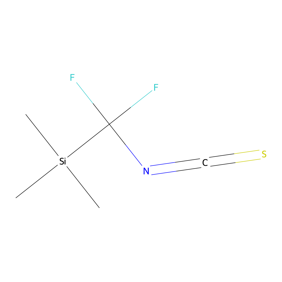 [Difluoro(isothiocyanato)methyl]trimethylsilane molecular structure, CAS 3066192-76-2
