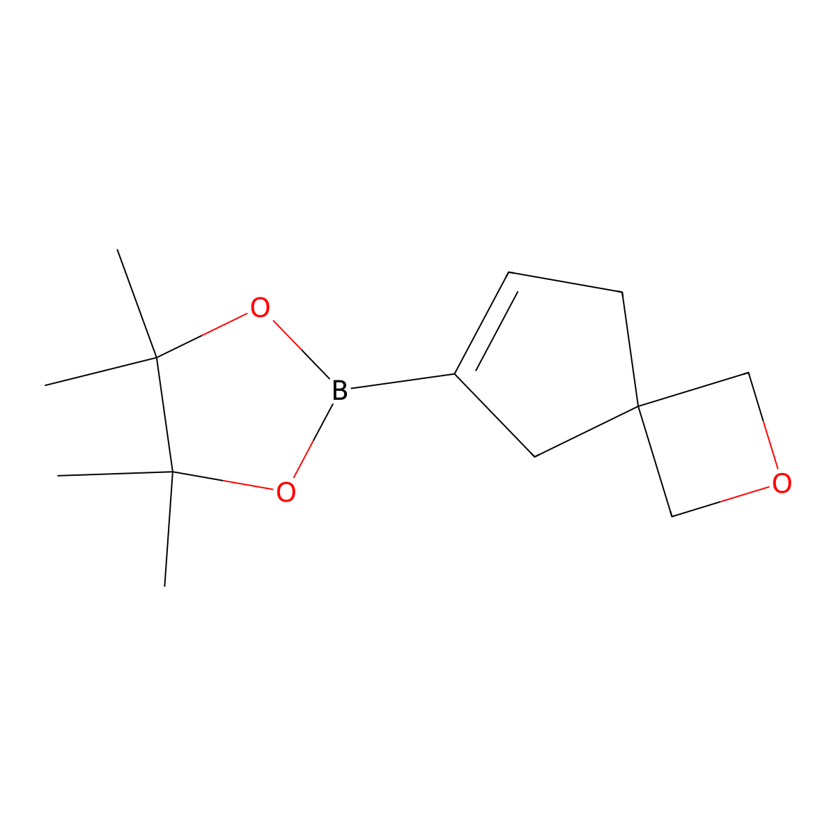 4,4,5,5-Tetramethyl-2-(2-oxaspiro[3.4]oct-6-en-6-yl)-1,3,2-dioxaborolane molecular structure, CAS 3066348-69-1