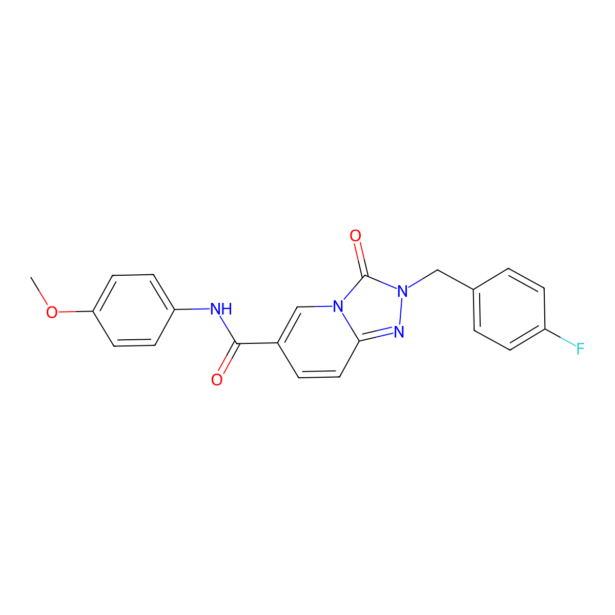 2-[(4-fluorophenyl)methyl]-N-(4-methoxyphenyl)-3-oxo-2H,3H-[1,2,4]triazolo[4,3-a]pyridine-6-carboxamide molecular structure, CAS 3066645-32-4