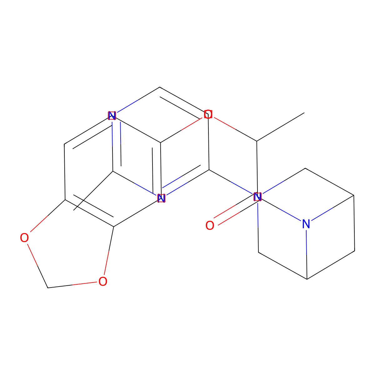 2-(1,3-Benzodioxol-5-yloxy)-1-[3-(2-methylpyrimidin-4-yl)-3,6-diazabicyclo[3.1.1]hexan-6-yl]propan-1-one molecular structure, CAS 3066650-14-1