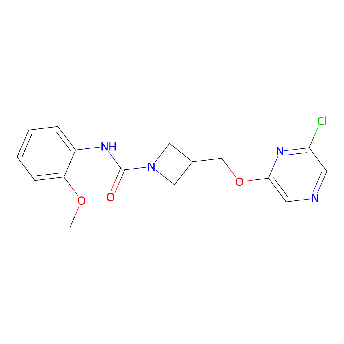 3-[(6-chloropyrazin-2-yl)oxymethyl]-N-(2-methoxyphenyl)azetidine-1-carboxamide molecular structure, CAS 3066652-81-8