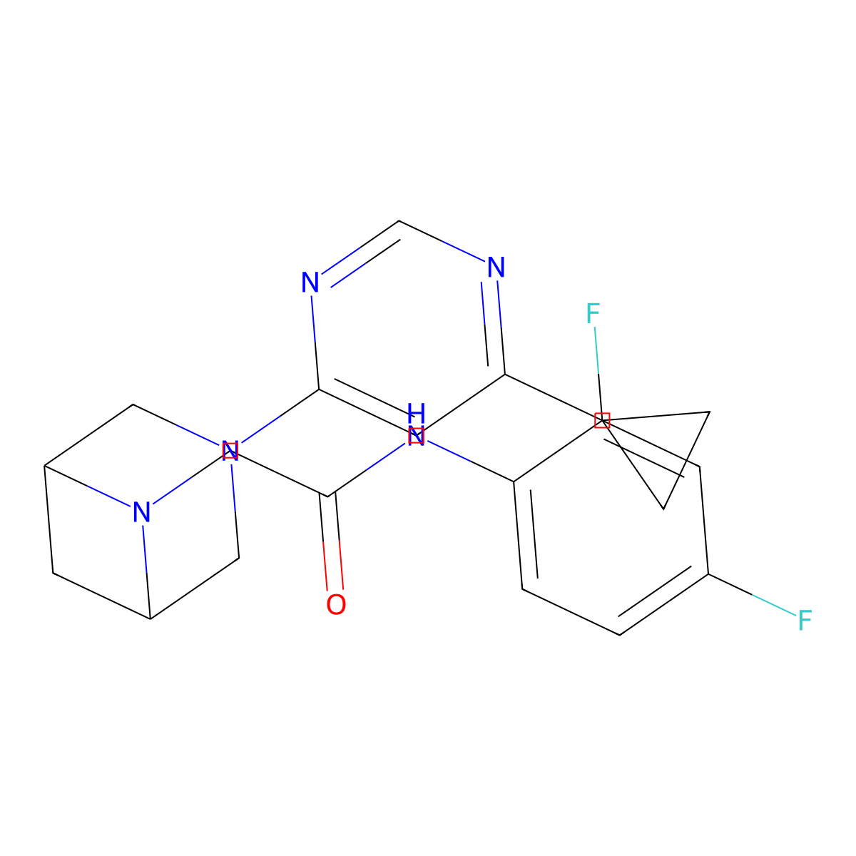 2-[3-(6-cyclopropylpyrimidin-4-yl)-3,6-diazabicyclo[3.1.1]heptan-6-yl]-N-(2,4-difluorophenyl)acetamide molecular structure, CAS 3066654-65-4
