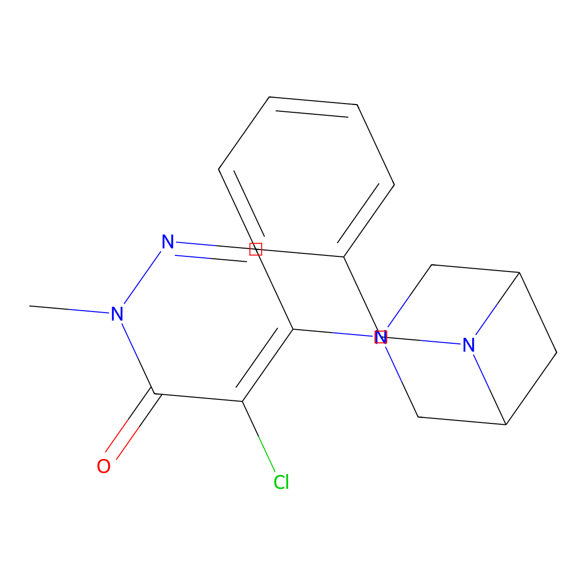 5-(6-Benzyl-3,6-diazabicyclo[3.1.1]heptan-3-yl)-4-chloro-2-methylpyridazin-3-one molecular structure, CAS 3066654-76-7