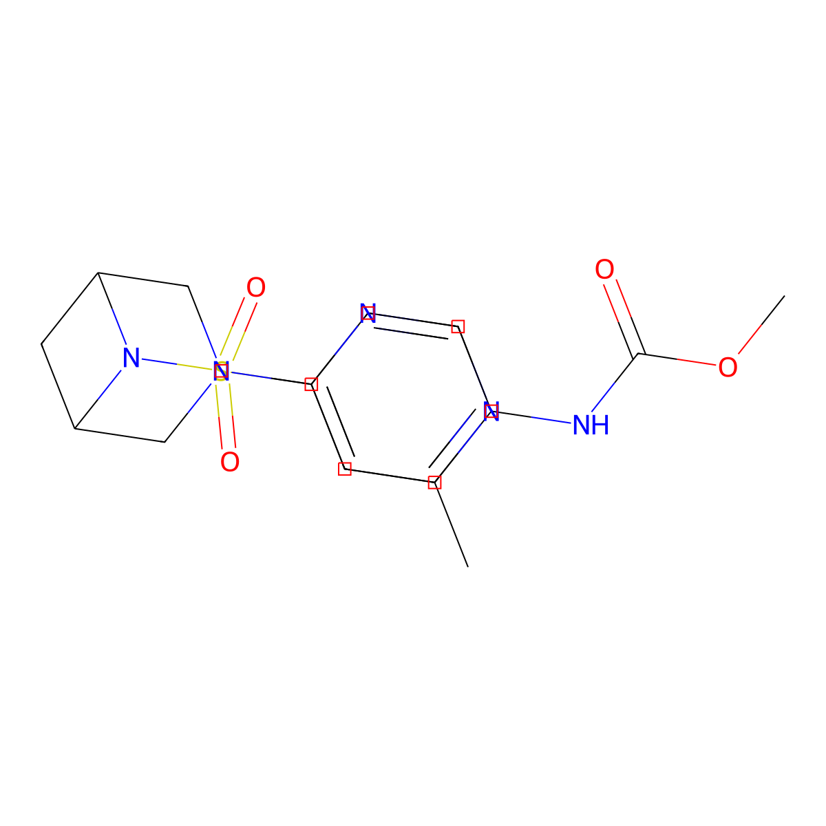 methyl N-[4-[[3-(6-methylpyrimidin-4-yl)-3,6-diazabicyclo[3.1.1]hexan-6-yl]sulfonyl]phenyl]carbamate molecular structure, CAS 3066656-69-4
