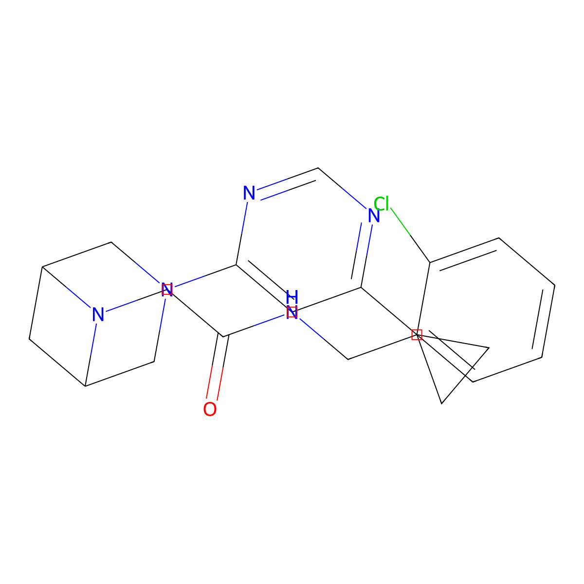 N-[(2-chlorophenyl)methyl]-2-[3-(6-cyclopropylpyrimidin-4-yl)-3,6-diazabicyclo[3.1.1]heptan-6-yl]acetamide molecular structure, CAS 3066658-61-2