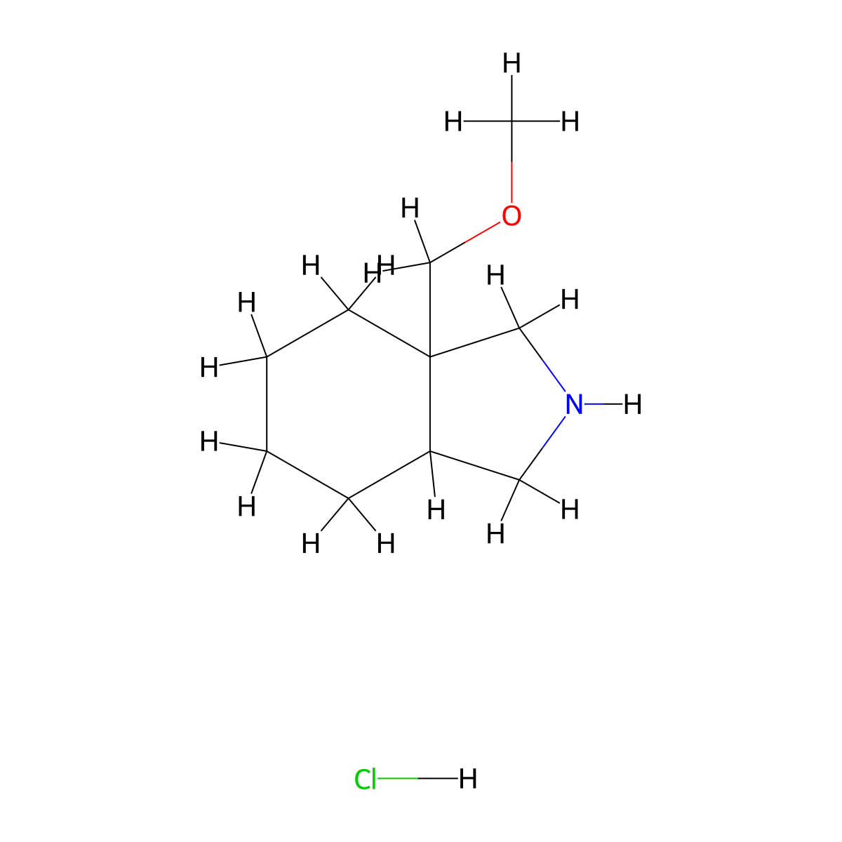 3a-(methoxymethyl)-octahydro-1H-isoindole hydrochloride molecular structure, CAS 3066661-79-5