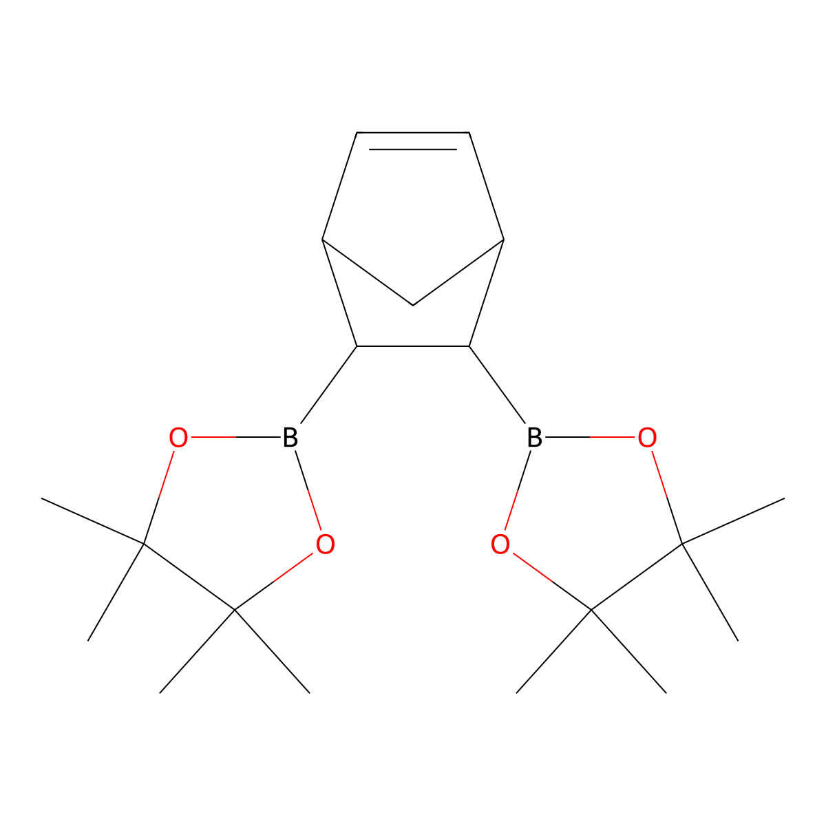 4,4,5,5-Tetramethyl-2-[3-(4,4,5,5-tetramethyl-1,3,2-dioxaborolan-2-YL)-2-bicyclo[2.2.1]hept-5-enyl]-1,3,2-dioxaborolane(boston college patent product. not for resale. internal R&D only.) molecular structure, CAS 3066671-38-0