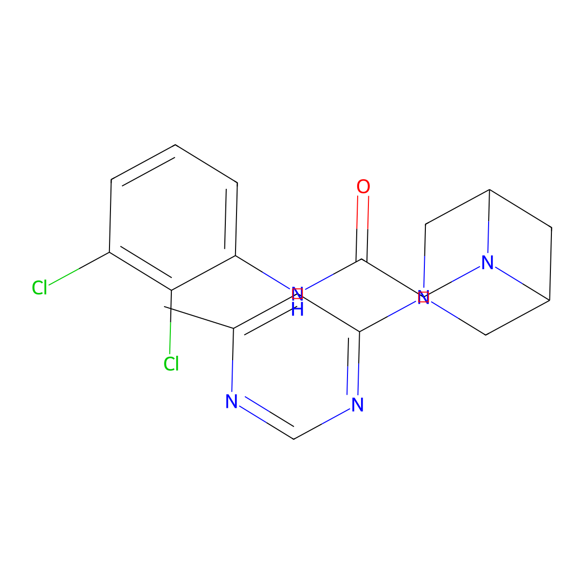 N-(2,3-dichlorophenyl)-2-[3-(6-methylpyrimidin-4-yl)-3,6-diazabicyclo[3.1.1]hexan-6-yl]acetamide molecular structure, CAS 3066704-42-2