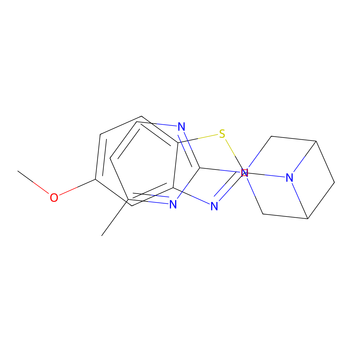 5-Methoxy-2-[3-(4-methylpyrimidin-2-yl)-3,6-diazabicyclo[3.1.1]heptan-6-yl]-1,3-benzothiazole molecular structure, CAS 3066710-33-3