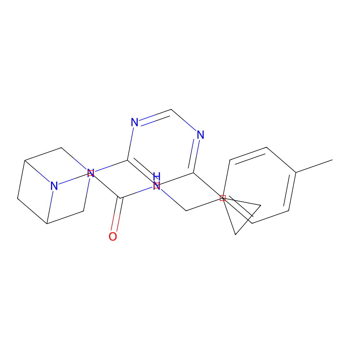 2-[3-(6-cyclopropylpyrimidin-4-yl)-3,6-diazabicyclo[3.1.1]heptan-6-yl]-N-[(4-methylphenyl)methyl]acetamide molecular structure, CAS 3066712-13-5