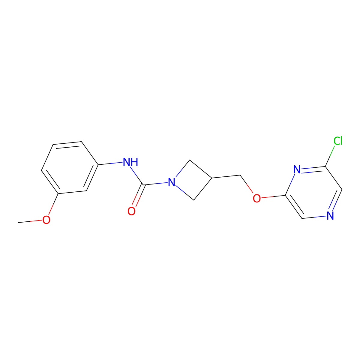 3-[(6-chloropyrazin-2-yl)oxymethyl]-N-(3-methoxyphenyl)azetidine-1-carboxamide molecular structure, CAS 3066714-49-3