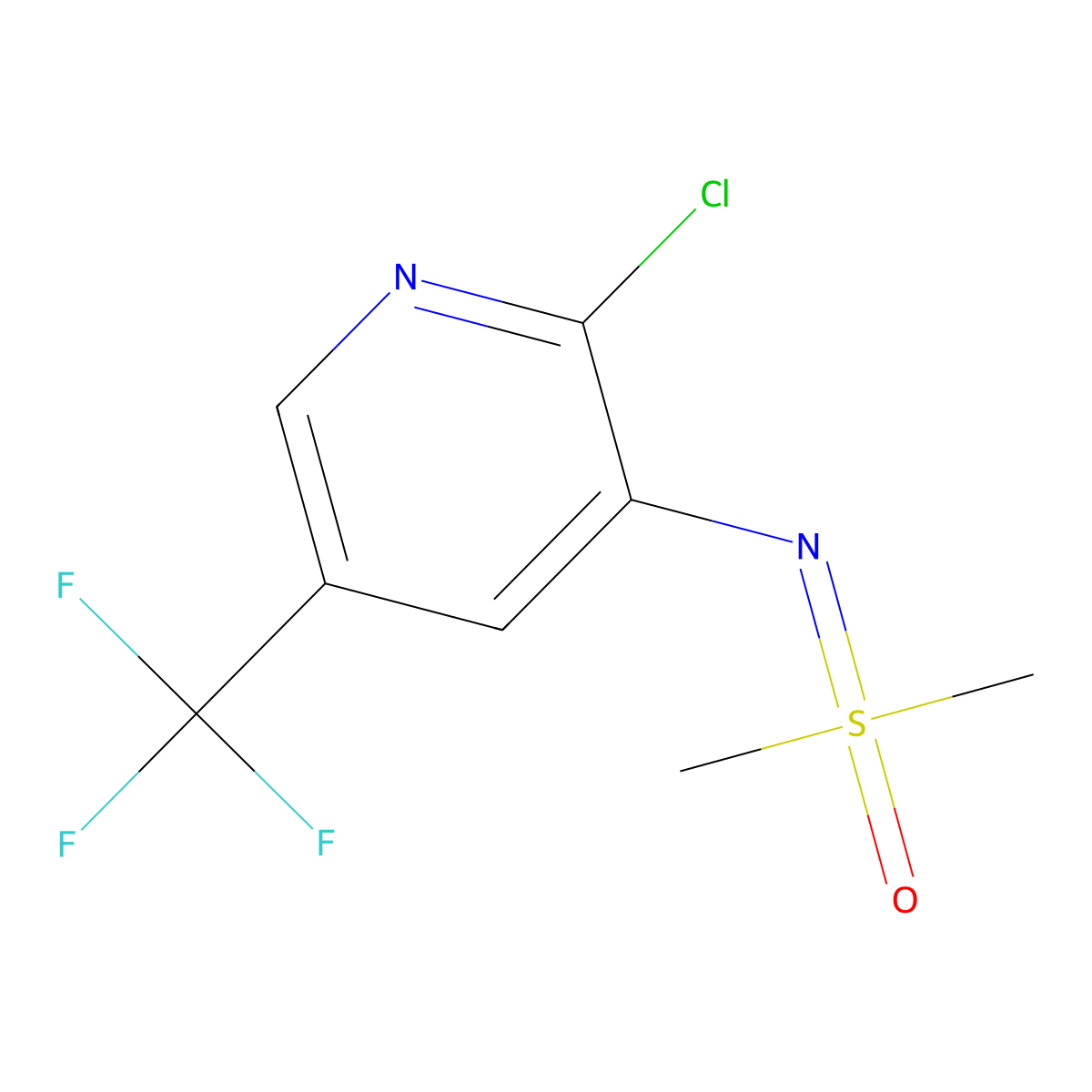 {[2-Chloro-5-(trifluoromethyl)pyridin-3-yl]imino}dimethyl-lambda6-sulfanone molecular structure, CAS 3066725-62-7