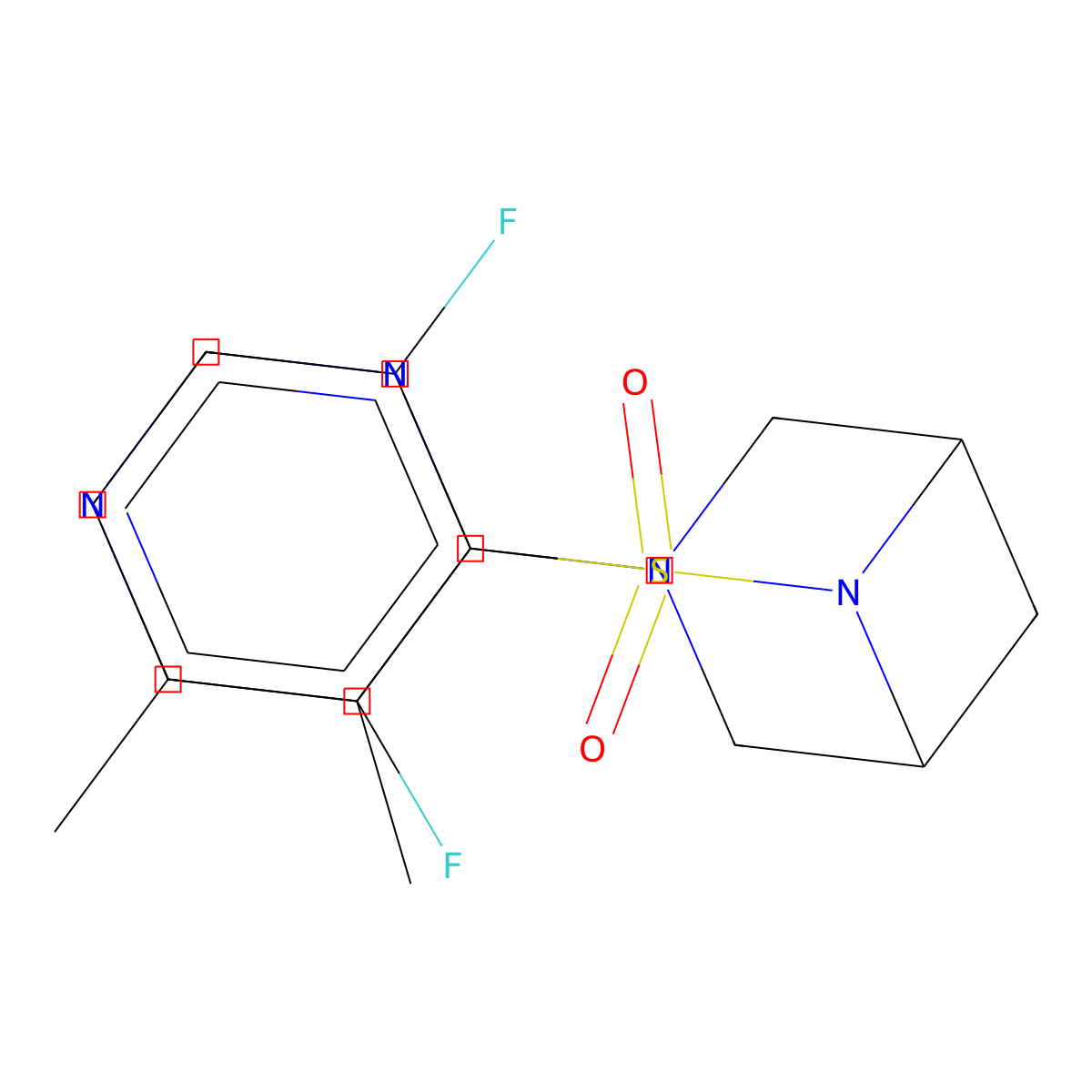 6-(2,6-Difluorophenyl)sulfonyl-3-(5,6-dimethylpyrimidin-4-yl)-3,6-diazabicyclo[3.1.1]heptane molecular structure, CAS 3066734-87-7