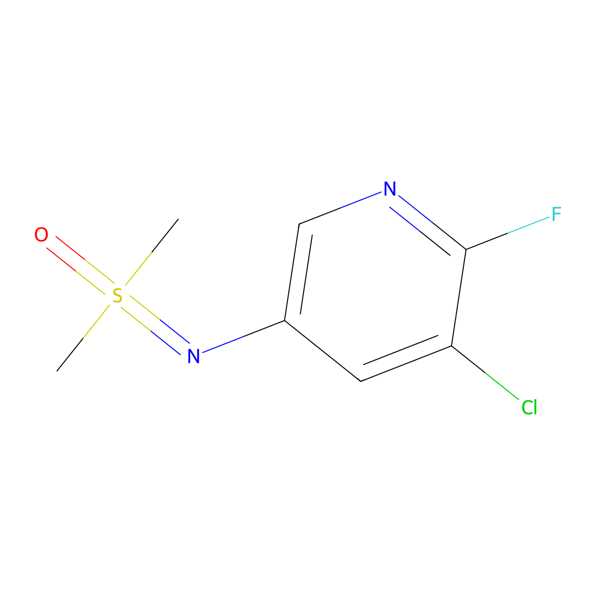 [(5-Chloro-6-fluoropyridin-3-yl)imino]dimethyl-lambda6-sulfanone molecular structure, CAS 3066742-13-7