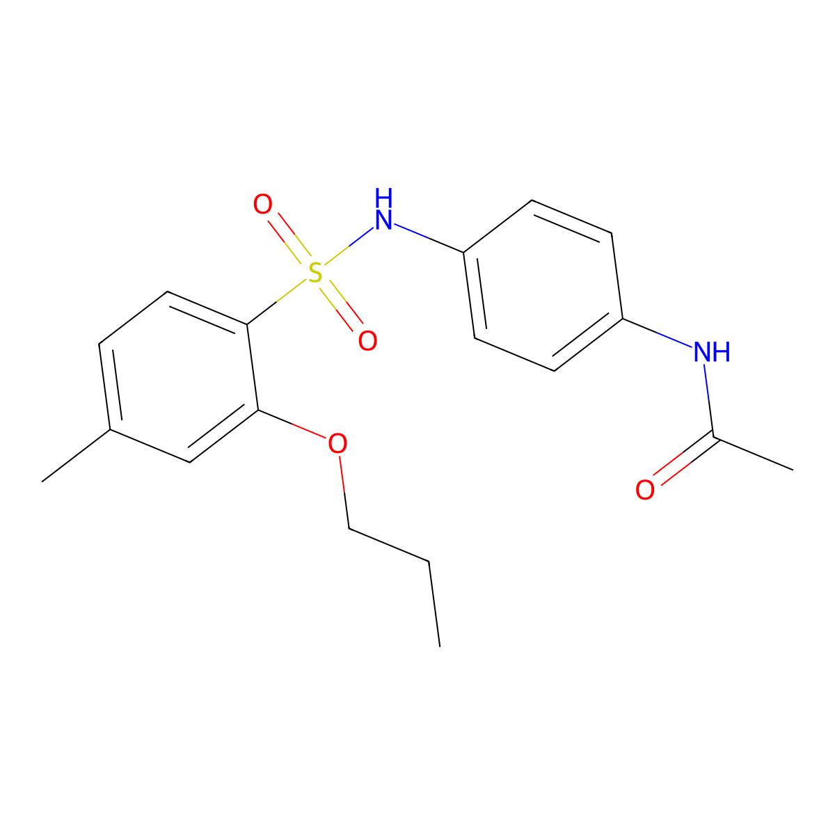 N-[4-[(4-methyl-2-propoxyphenyl)sulfonylamino]phenyl]acetamide molecular structure, CAS 3066742-27-3