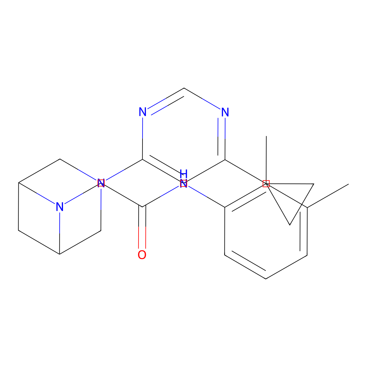 2-[3-(6-cyclopropylpyrimidin-4-yl)-3,6-diazabicyclo[3.1.1]heptan-6-yl]-N-(2,3-dimethylphenyl)acetamide molecular structure, CAS 3066742-47-7
