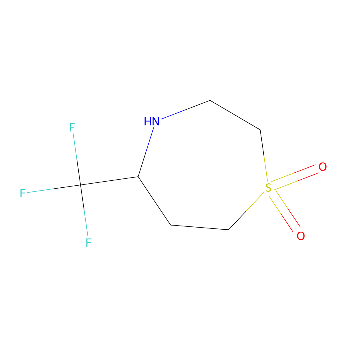 5-(Trifluoromethyl)-1lambda6,4-thiazepane-1,1-dione molecular structure, CAS 3066778-91-1