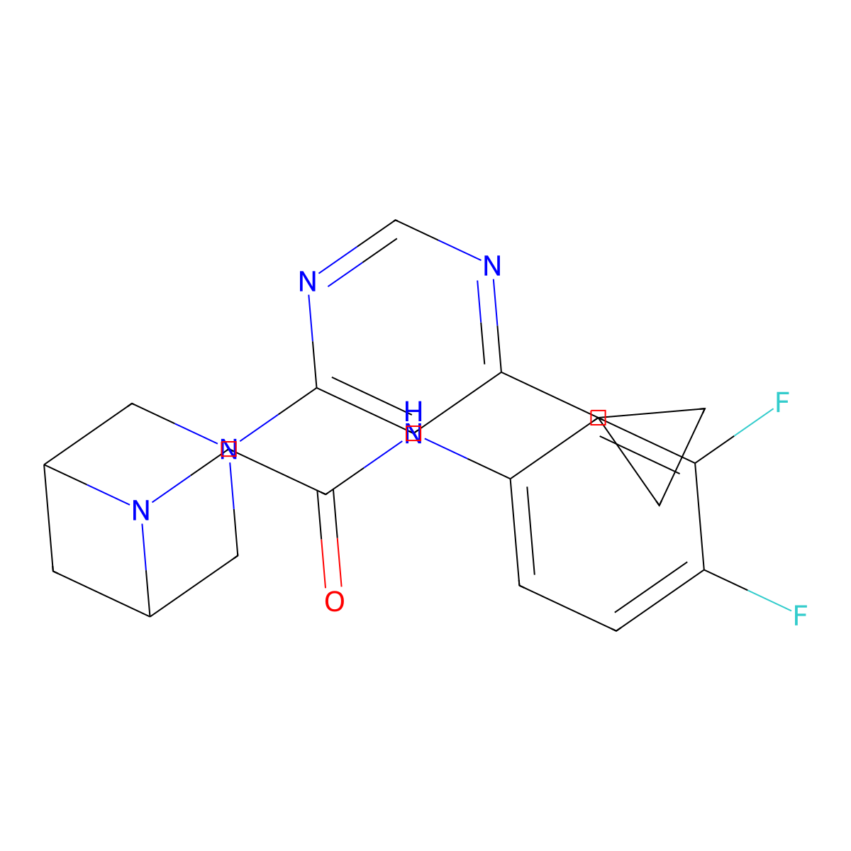 2-[3-(6-cyclopropylpyrimidin-4-yl)-3,6-diazabicyclo[3.1.1]heptan-6-yl]-N-(3,4-difluorophenyl)acetamide molecular structure, CAS 3066785-96-1