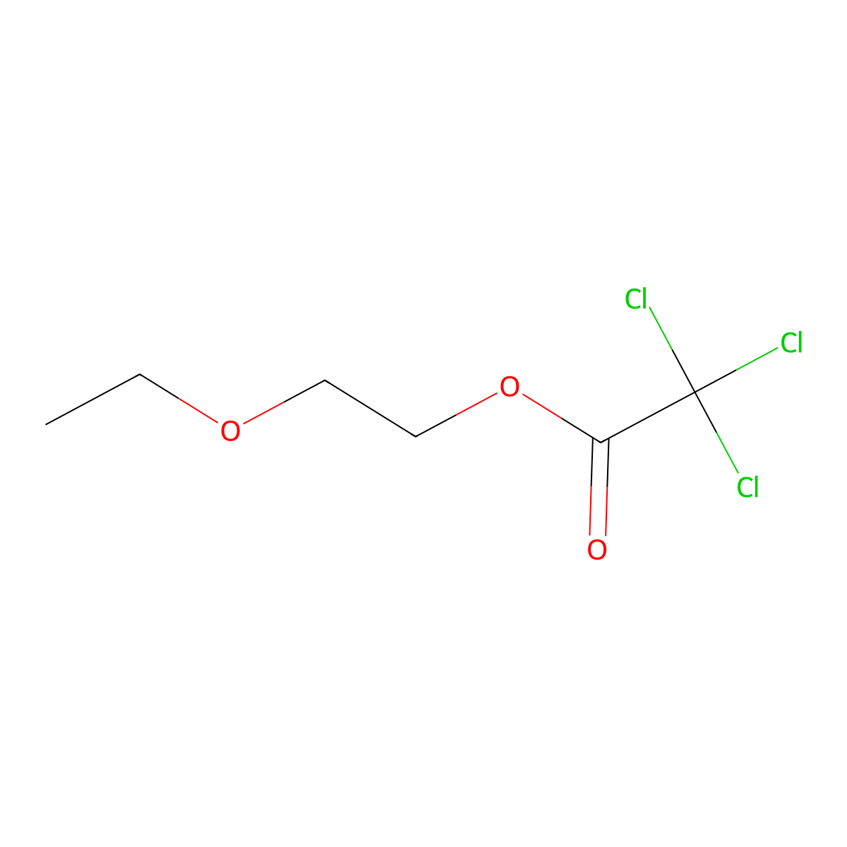 2-Ethoxyethyl trichloroacetate molecular structure, CAS 30668-97-4