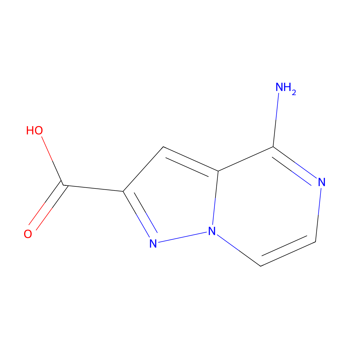 4-Aminopyrazolo[1,5-a]pyrazine-2-carboxylic acid molecular structure, CAS 3066801-61-1