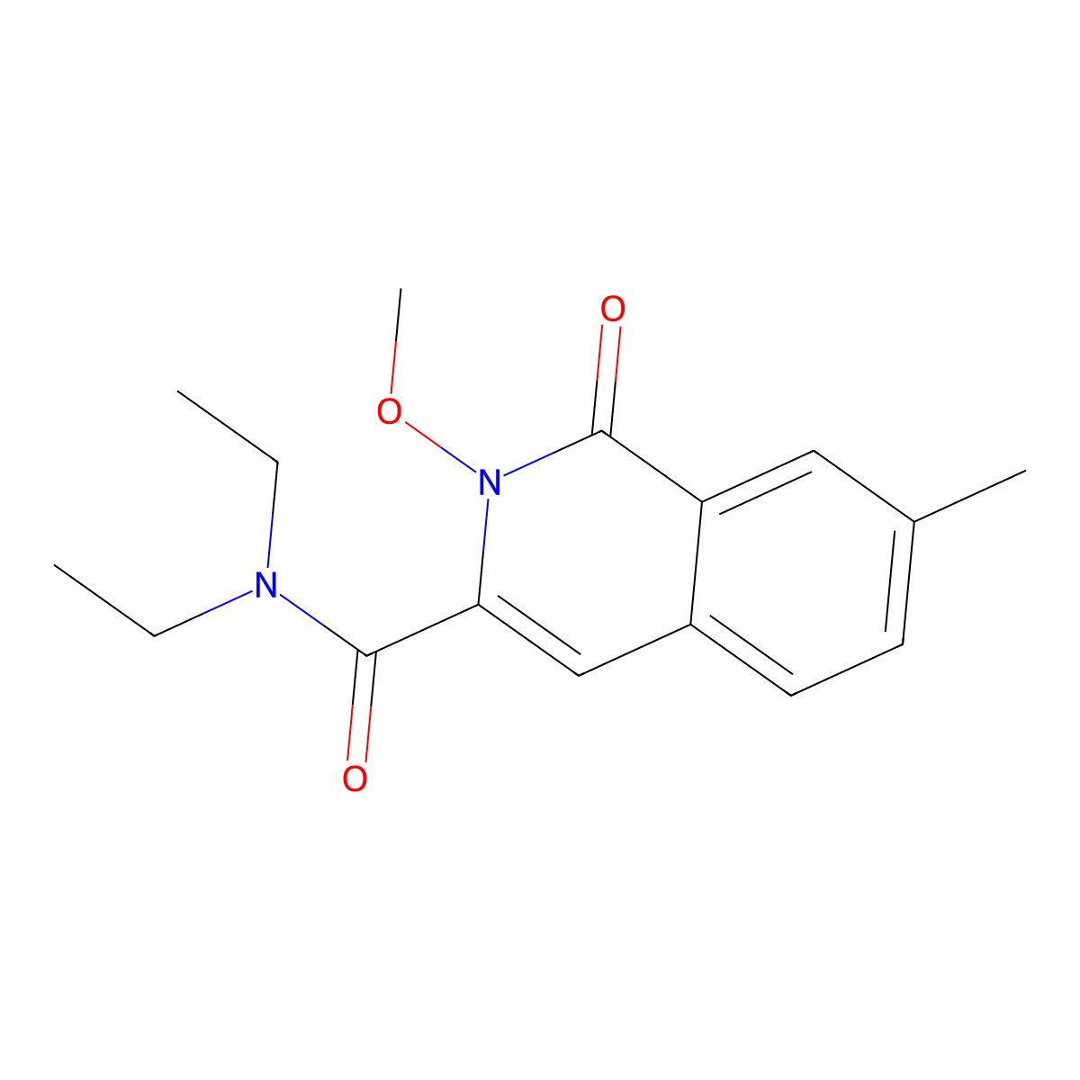 N,N-diethyl-2-methoxy-7-methyl-1-oxoisoquinoline-3-carboxamide molecular structure, CAS 3066801-81-5