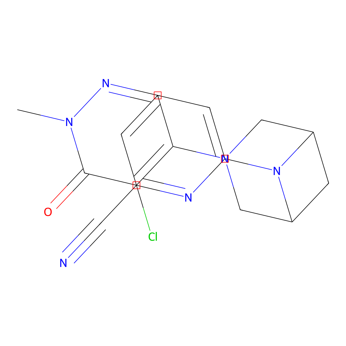 6-[3-(5-Chloro-1-methyl-6-oxopyridazin-4-yl)-3,6-diazabicyclo[3.1.1]heptan-6-yl]pyridine-2-carbonitrile molecular structure, CAS 3066858-69-0