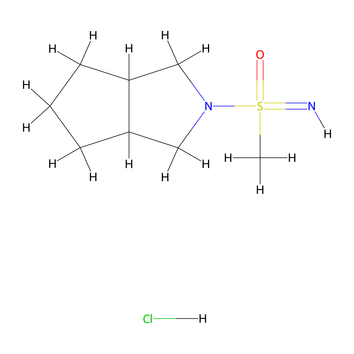 Imino(methyl){octahydrocyclopenta[c]pyrrol-2-yl}-lambda6-sulfanone hydrochloride molecular structure, CAS 3066888-70-5