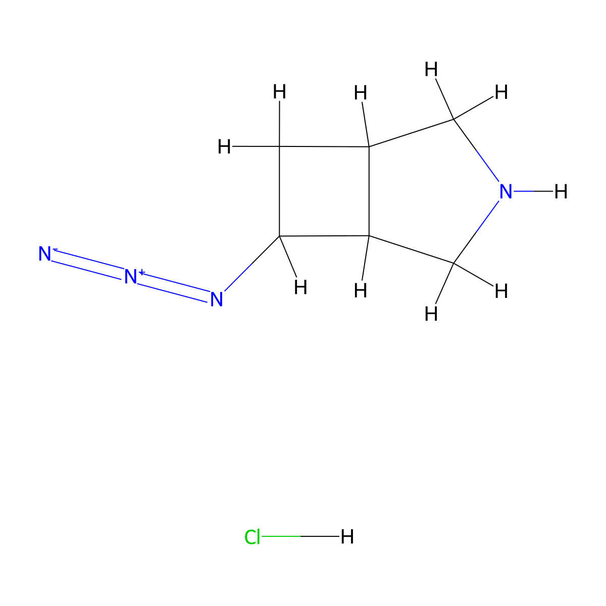 6-Azido-3-azabicyclo[3.2.0]heptane hydrochloride molecular structure, CAS 3066888-74-9