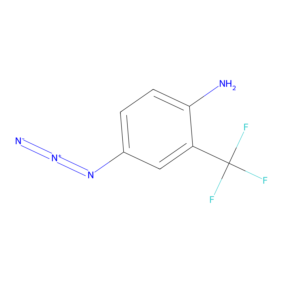 4-Azido-2-(trifluoromethyl)aniline molecular structure, CAS 3066888-76-1