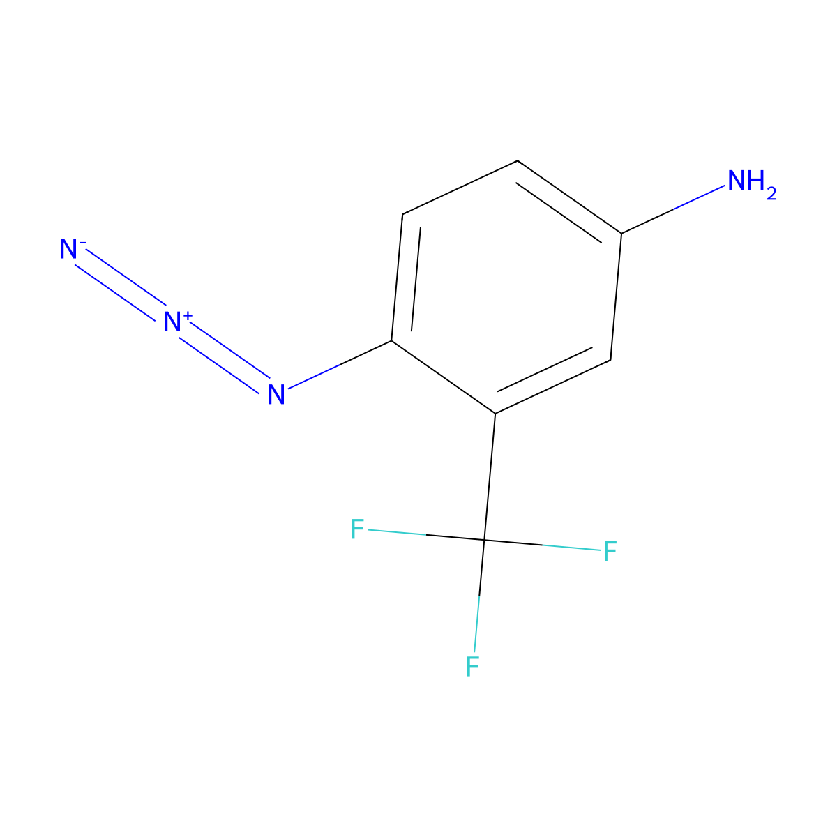 4-Azido-3-(trifluoromethyl)aniline molecular structure, CAS 3066888-78-3